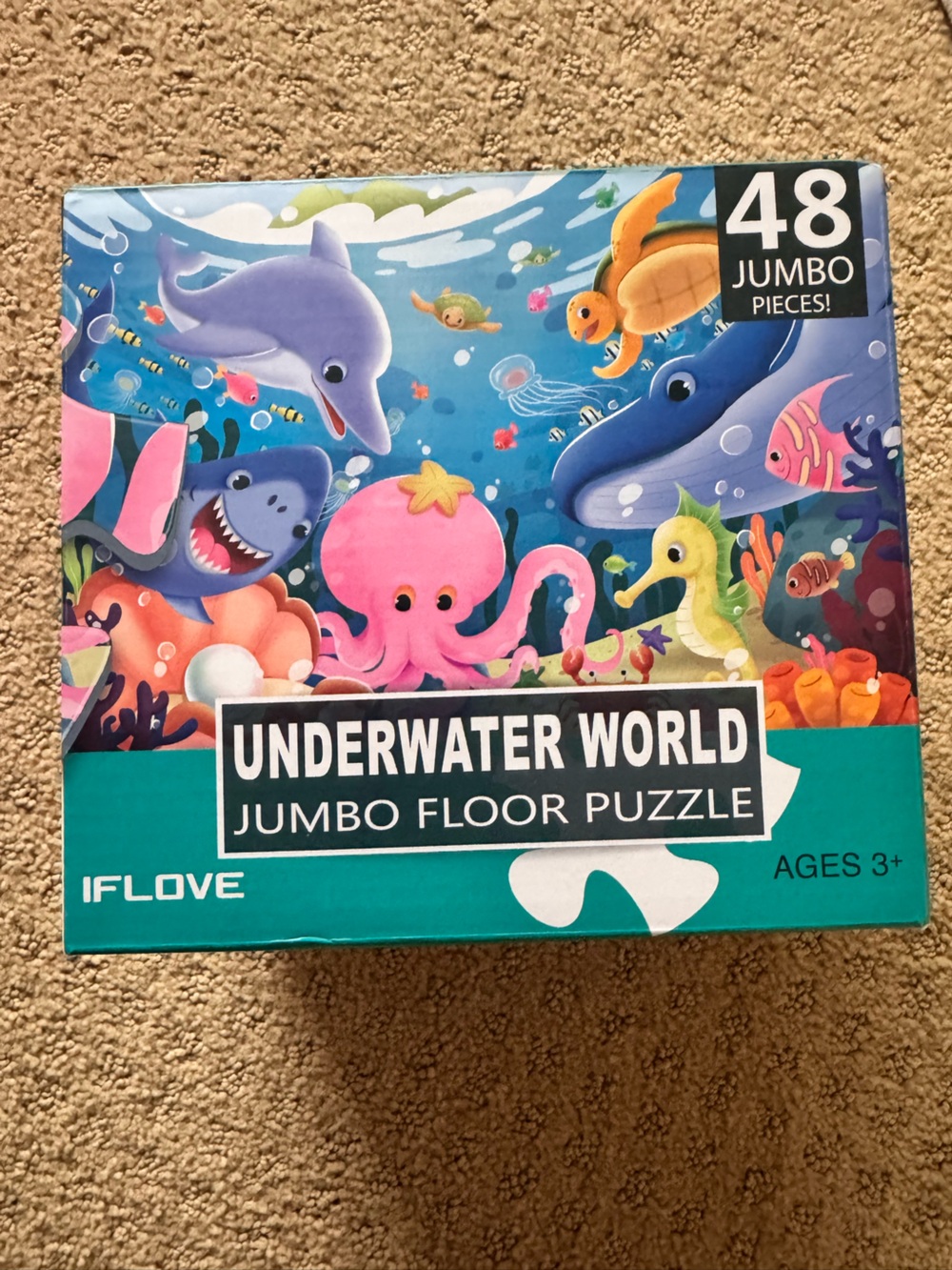 Jumbo Floor Puzzle for Kids Dinosaur Underwater Jigsaw Large Puzzles 48